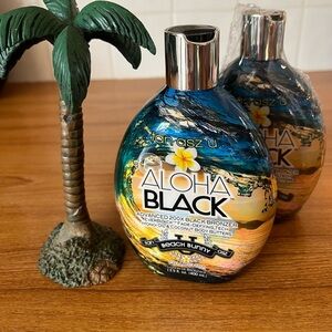 ALOHA Black by Tan az U Advanced 200X Black Bronzer 13.5 oz. 2-bottles New!
